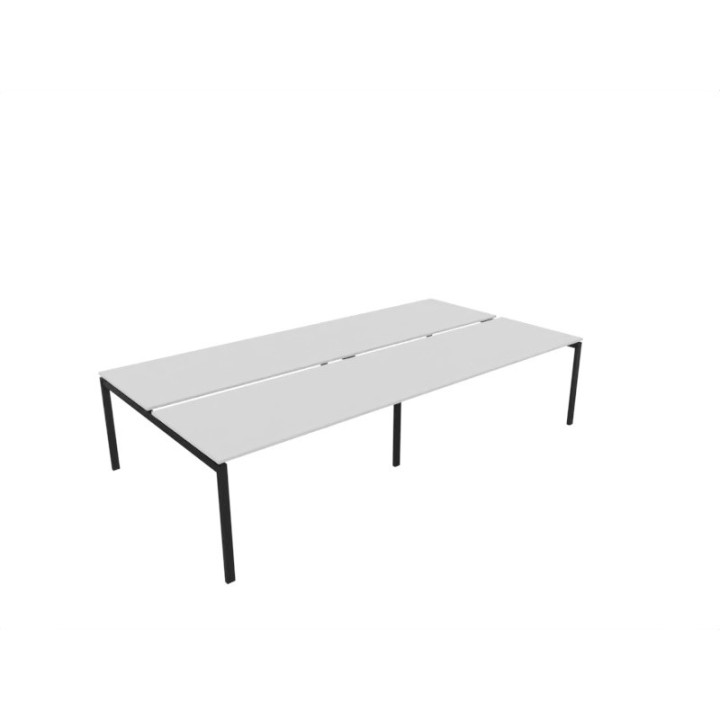 DVO BENCH 4PDL LITE 280X166,5X75 STRUTTURA NERA PIANO ROVERE CHIARO