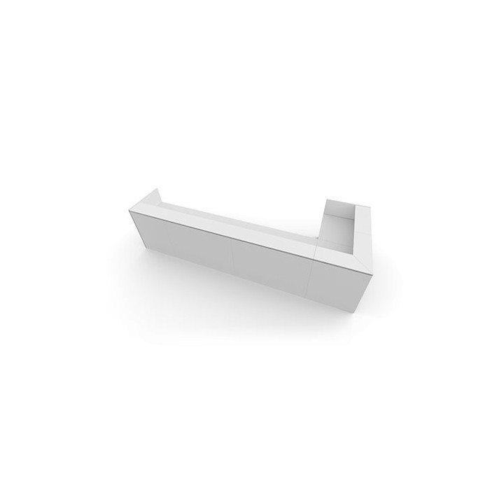 DVO RECEPTION QUBO 200X84 STRUTTURA ALLUMINIO PIANO NOCE
