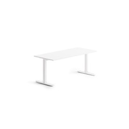 DVO SCRIVANIA LINEARE NOBU 140X80X75 GAMBE NERE PIANO GRIGIO CHIARO