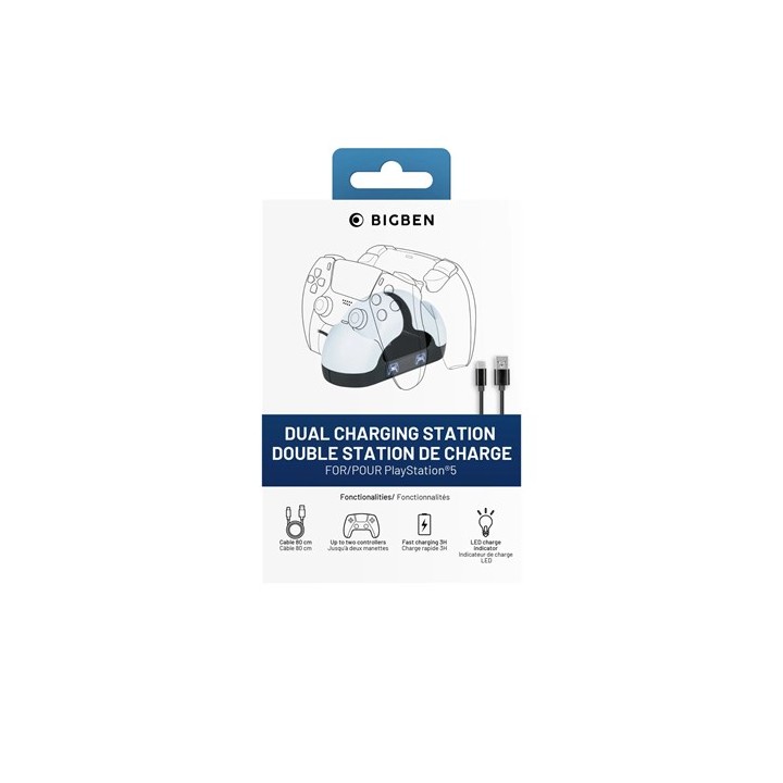 BIGBEN Base di Ricarica Doppio Controller PS5