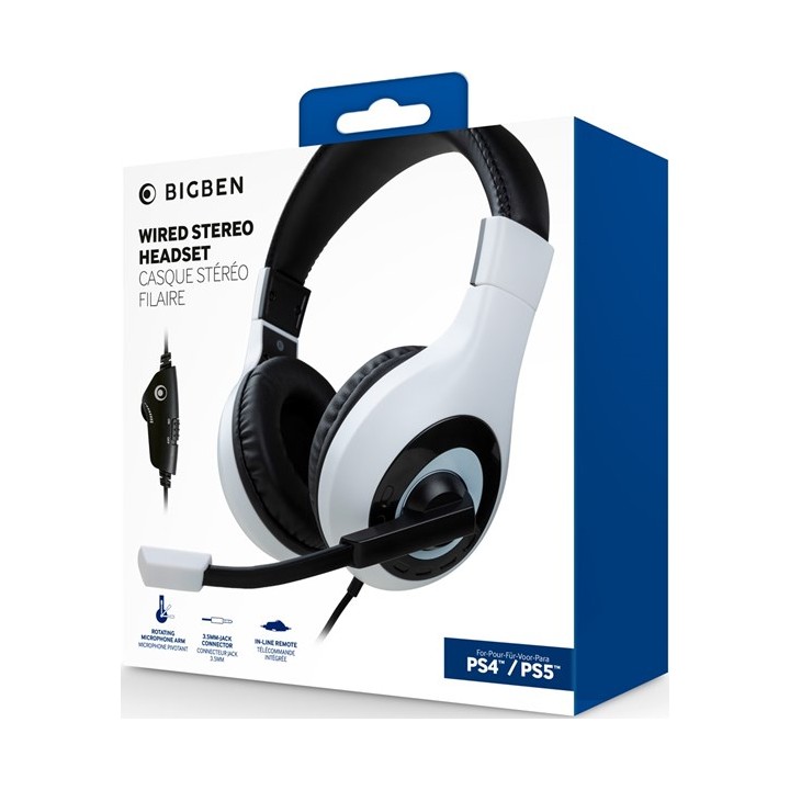 BIGBEN Cuffie stereo gaming V1 Bianche PS4/PS5