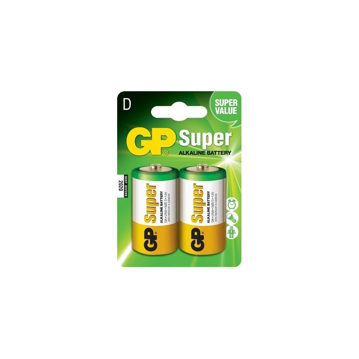 Pile Alkaline GP D Super (blister 2pz)