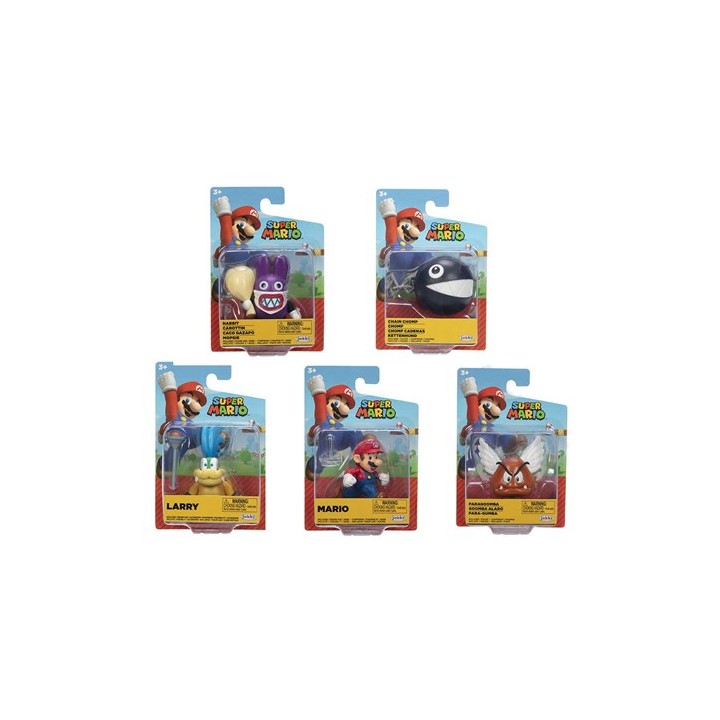 JAKKS PACIFIC NINTENDO SUPER MARIO FIGURE 6 CM WAVE 33 (ASSORTIMENTO 8 PERSONAGGI)