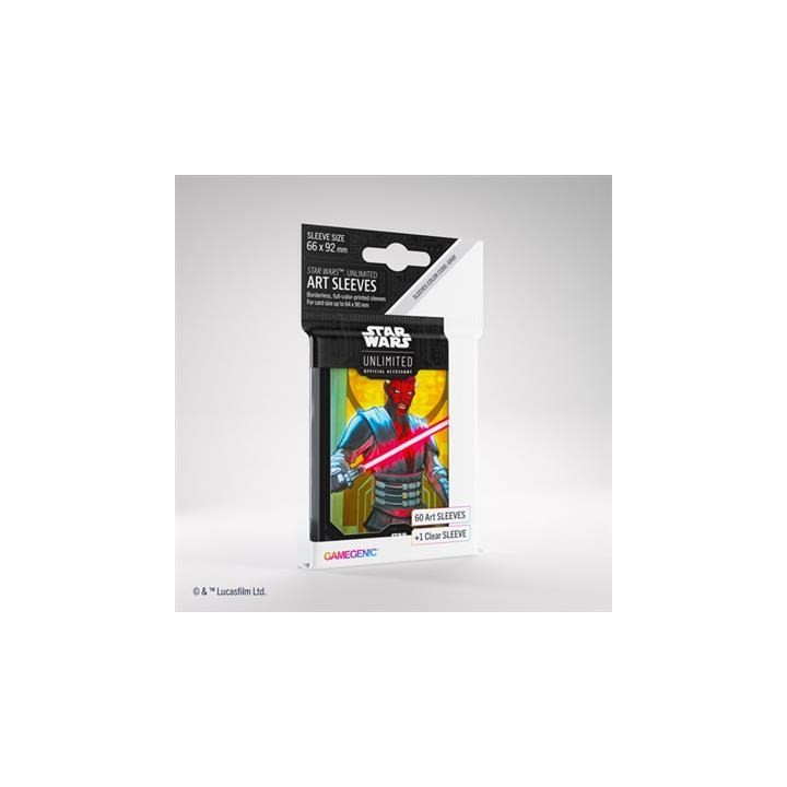 ASMODEE 6851 - STAR WARS UNLIMITED - CREPUSCOLO DELLA REPUBBLICA: ART SLEEVES DARTH MAUL