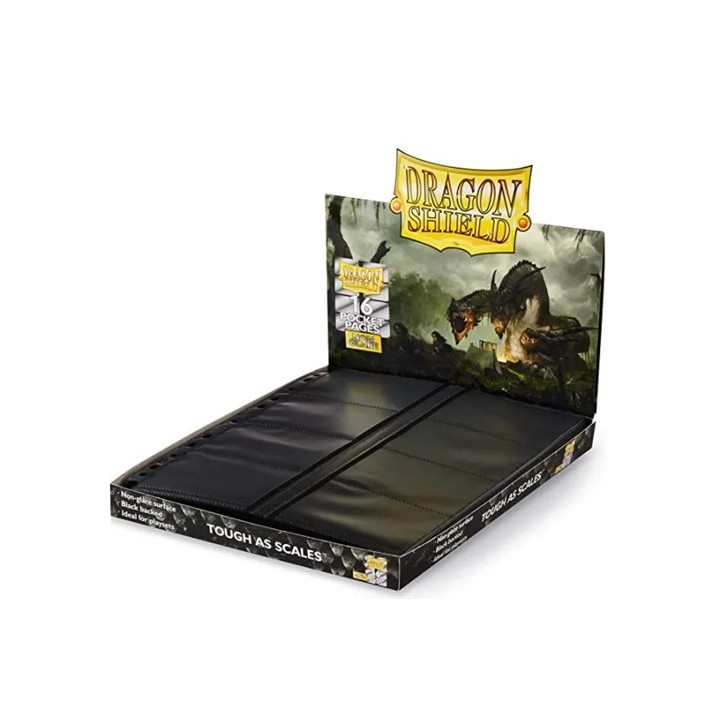 DRAGON SHIELD 16-Pocket Clear - Center Loader Pages Display (50 Pages)