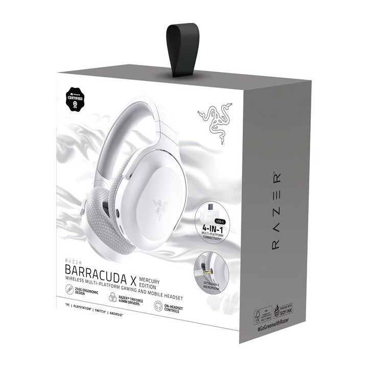 RAZER cuffie gaming Barracuda X - Mercury White