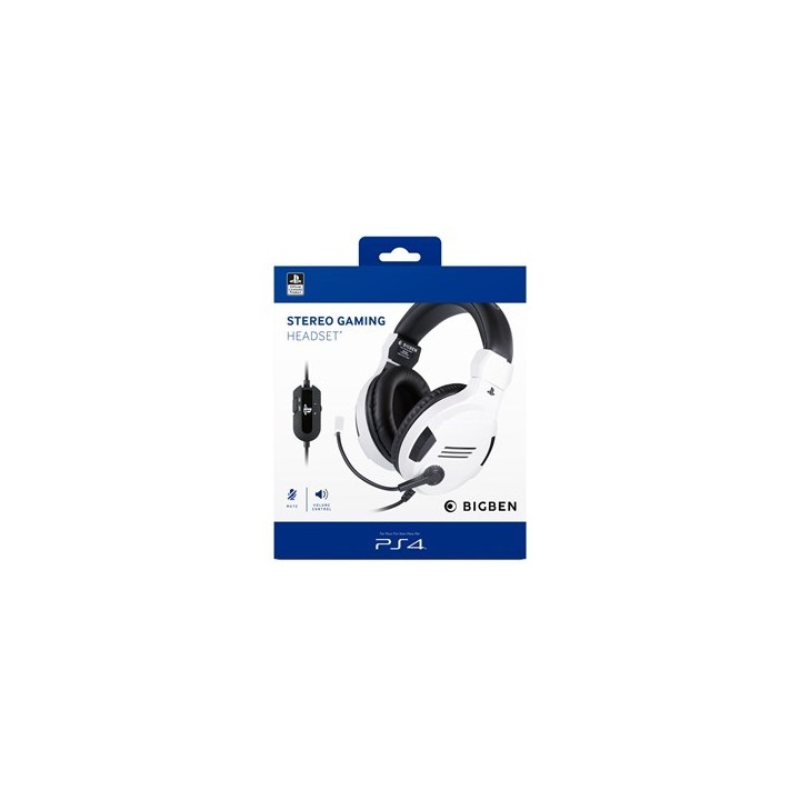 BIGBEN OLP Cuffie Stereo Gaming Bianca PS4/PC