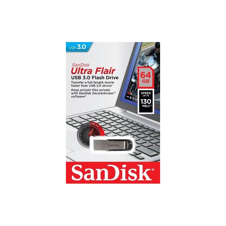 Sandisk Pendrive USB 3.0 Ultra Flair 64GB