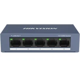 SWITCH HIKVISION 10/100 CASE METALLICO - SOHO 5 10/100M RJ45 PORTS, D.