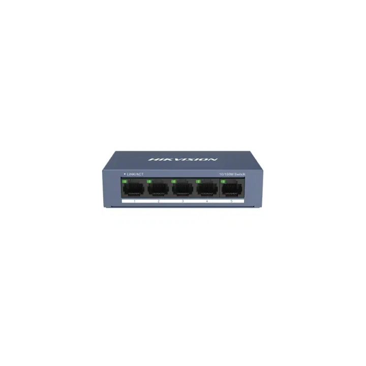 SWITCH HIKVISION 10/100 CASE METALLICO - SOHO 5 10/100M RJ45 PORTS, D.