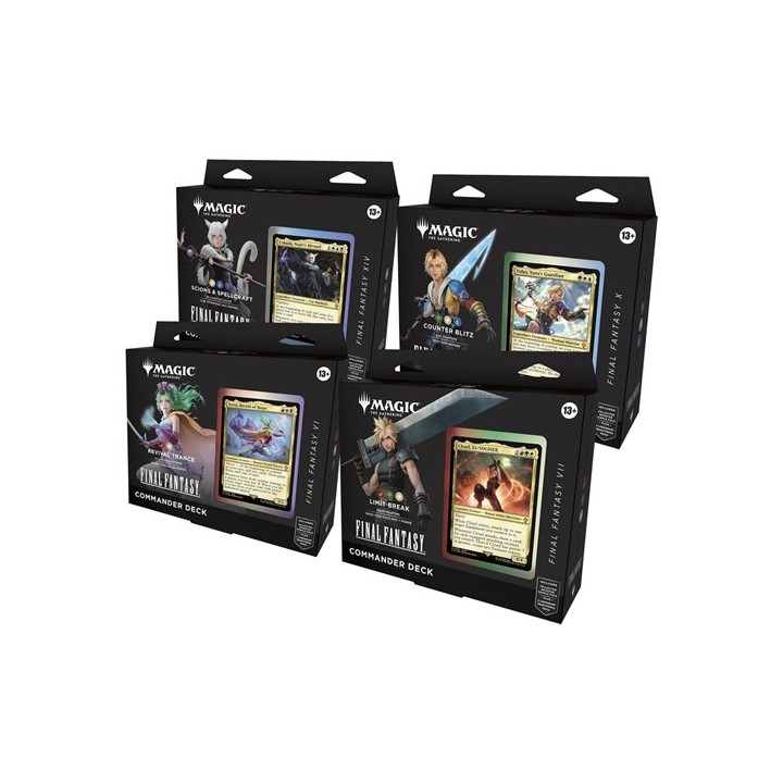 Magic: The Gathering - Final Fantasy Commander Decks Display (4 mazzi.