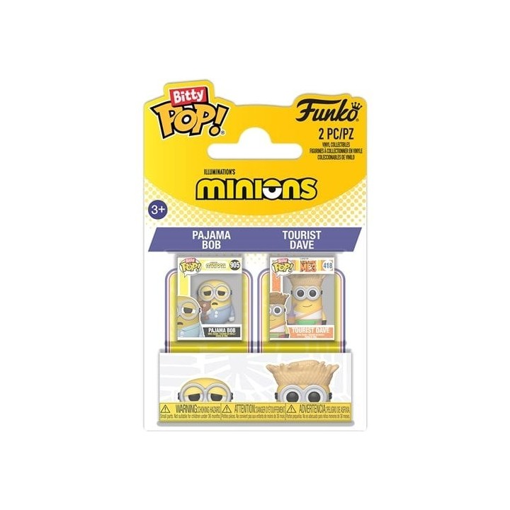 FUNKO Bitty POP 2-Pack Minions - Pajama Bob & Tourist Dave