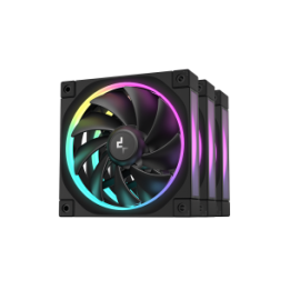 DEEPCOOL VENTOLE CASE FL12 NERA ARGB PWM BASSO RUMORE (kit 3 ventole)