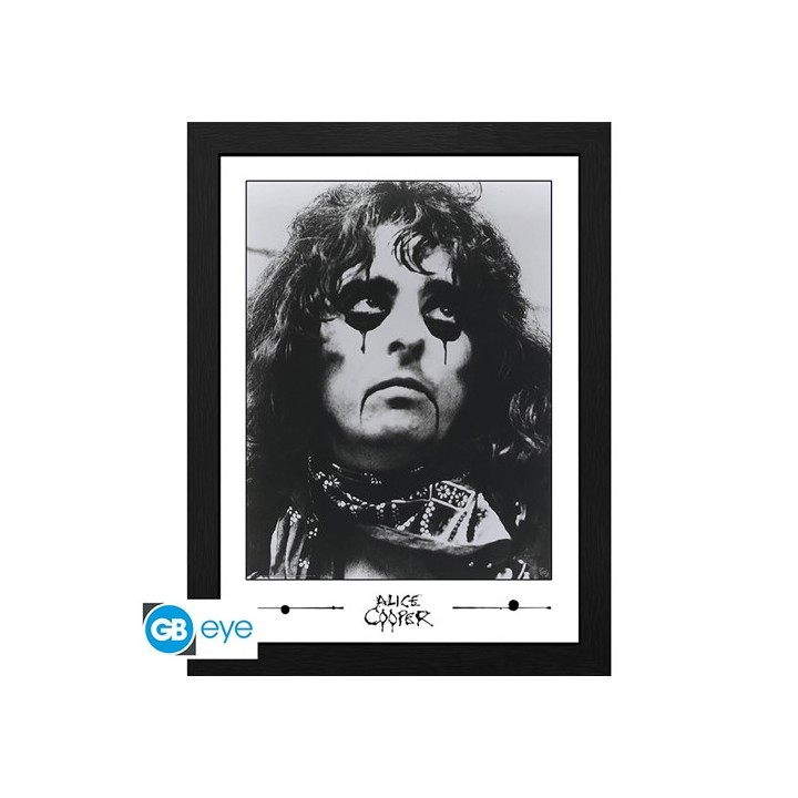 ABYSTYLE ALICE COOPER - Poster incorniciato: "Black and White Photo"..
