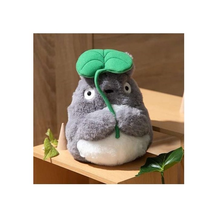 98795 - IL MIO VICINO TOTORO NAKAYOSHI PELUCHE GRIGIO CON FOGLIA