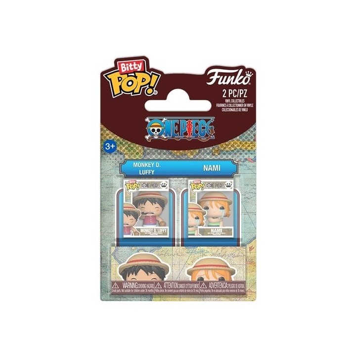 FUNKO Bitty POP 2-Pack One Piece - Monkey D. Luffy & Nami