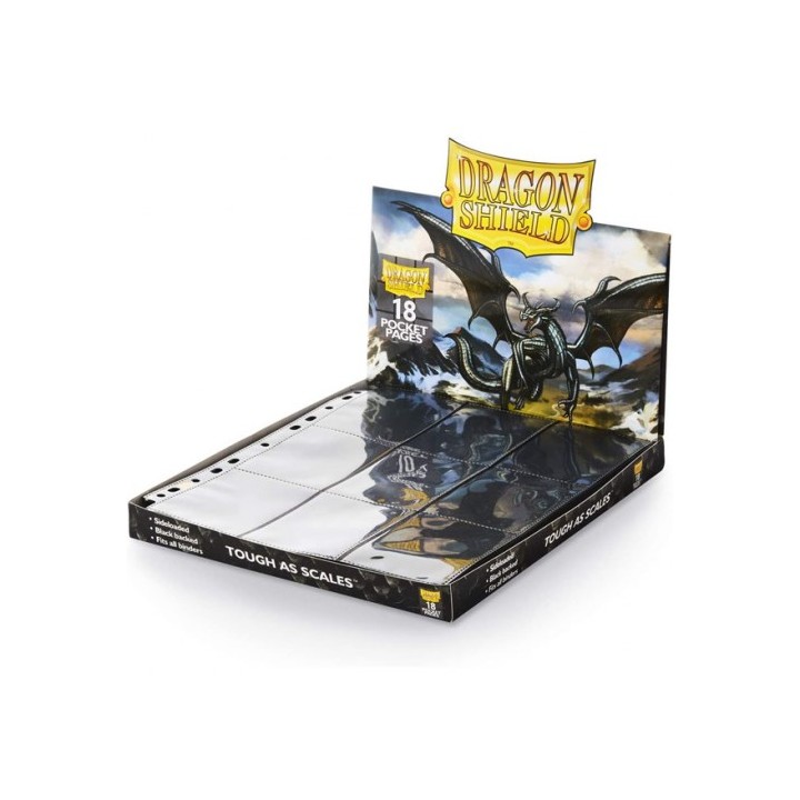 DRAGON SHIELD 18-Pocket Clear Pages Display (50 Pages)