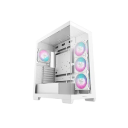 DEEPCOOL CASE MID TOWER CG580 WH 4F WHITE 2TG 4x120 PWM+ARGB FAN
