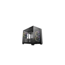 DEEPCOOL CASE MICRO ATX CG330 3F BLK 2xTG 3xARGB FAN (sup 360)