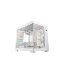 DEEPCOOL CASE MICRO ATX CG330 3F WHITE 2xTG 3xARGB FAN (sup 360)