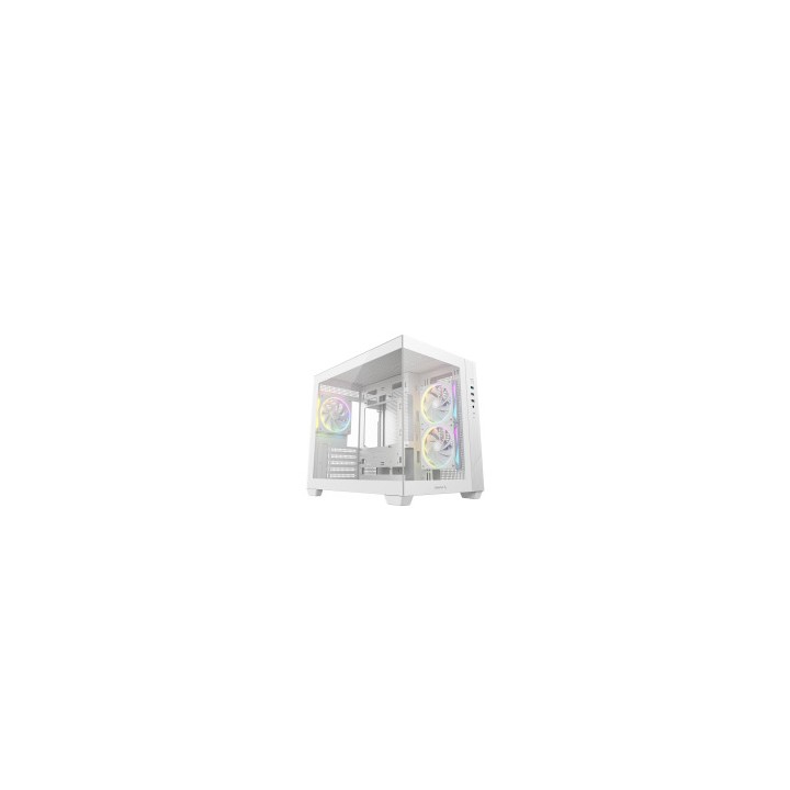 DEEPCOOL CASE MICRO ATX CG330 3F WHITE 2xTG 3xARGB FAN (sup 360)