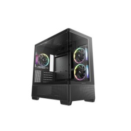 DEEPCOOL CASE MICRO ATX CG380U 3F BLACK PANORAMIC 3CURVE ARGB 2TB 360.