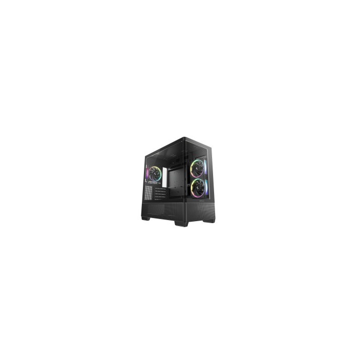 DEEPCOOL CASE MICRO ATX CG380U 3F BLACK PANORAMIC 3CURVE ARGB 2TB 360.