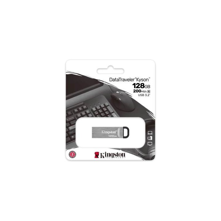 Kingston Pendrive USB-A 3.2128GB DTKN/128GB Kyson Argento