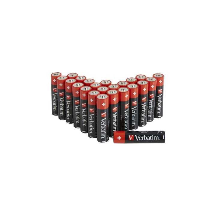 VERBATIM ALKALINE BATTERY AA 24-PACK (BOX)