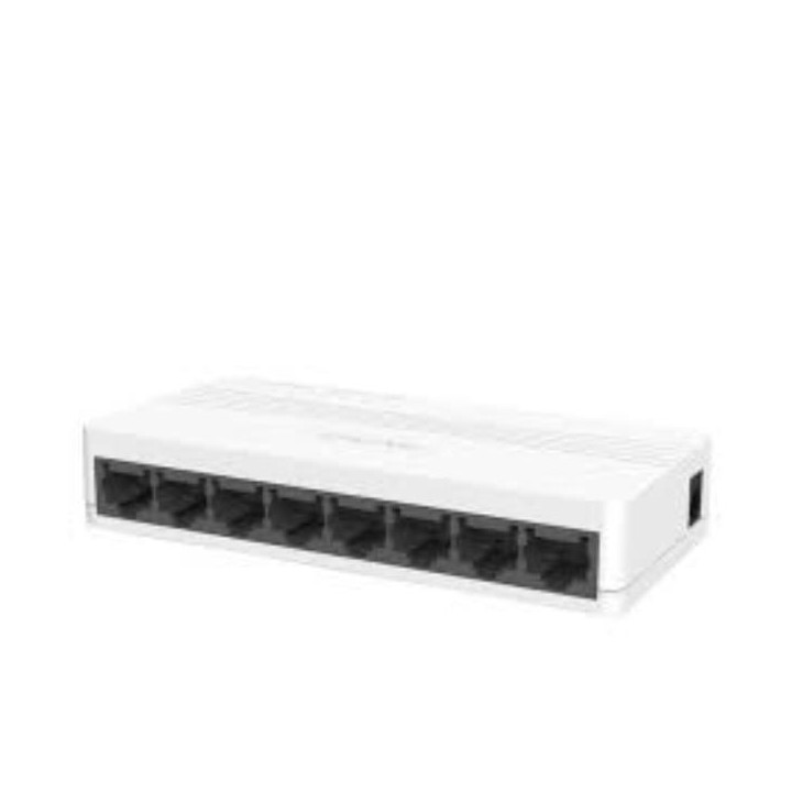 HIKVISION SWITCH L2, UNMANAGED, 8 10/100M RJ45 PORTS, DESKTOP PLASTIC.