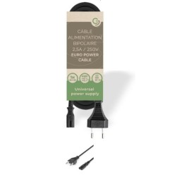 Cable AC Adapter 2 slots (BULK) for Saturn/Dreamcast/XBOX/PS1/PS2/PS3 Slim PS4/ Mac - 1m