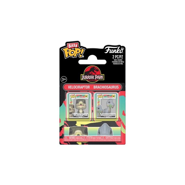 FUNKO Bitty POP 2-Pack Jurassic Park - Velociraptor & Brachiosaurus