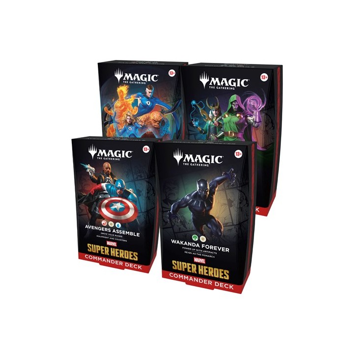 Magic: The Gathering - Marvel Super Heroes Commander Decks Display (4 mazzi) - ENG