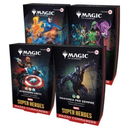 Magic: The Gathering - Marvel Super Heroes Commander Decks Display (4 mazzi) - ITA