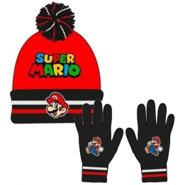 SUPER MARIO SET BERRETTO + GUANTI 4-5 ANNI