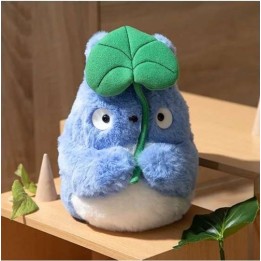 98796 - IL MIO VICINO TOTORO NAKAYOSHI PELUCHE BLU CON FOGLIA