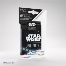 ASMODEE 6853 - STAR WARS UNLIMITED - CREPUSCOLO DELLA REPUBBLICA: ART SLEEVES CARD BACK BLACK