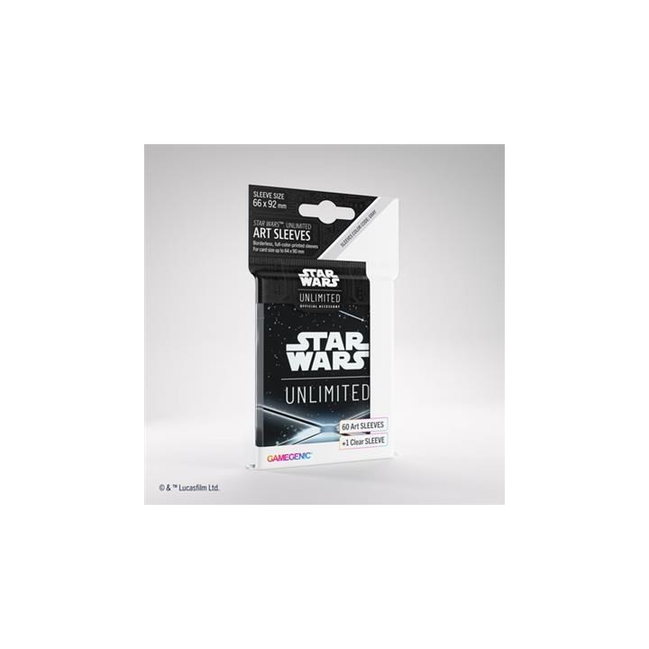 ASMODEE 6853 - STAR WARS UNLIMITED - CREPUSCOLO DELLA REPUBBLICA: ART SLEEVES CARD BACK BLACK