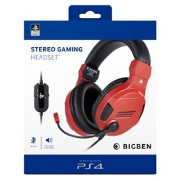 BIGBEN OLP Cuffie Stereo Gaming Rossa PS4/PC