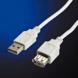 ROLINE CAVO USB2.0 CABLE, A - A, M F, 1.8M