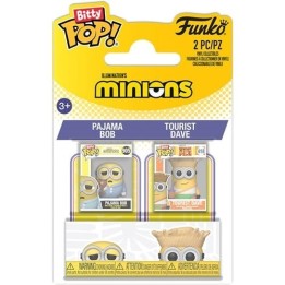 FUNKO Bitty POP 2-Pack Minions - Pajama Bob & Tourist Dave