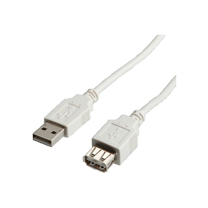 STANDARD CAVO USB2.0 CABLE, A-A, M/F, BEIGE, 3M