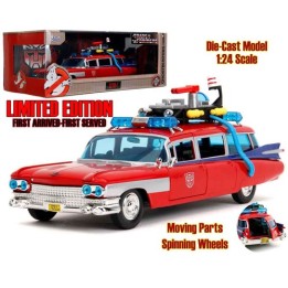 100999 - Ghostbusters - transformers - ecto-1 x optimus prime - limited edition - 1:24 die-cast model