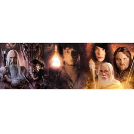 CLEMENTONI - 100462 -Lord Of The Rings Puzzle Collection - Friends And Foes - Panorama Jigsaw Puzzle 1000 Pezzi