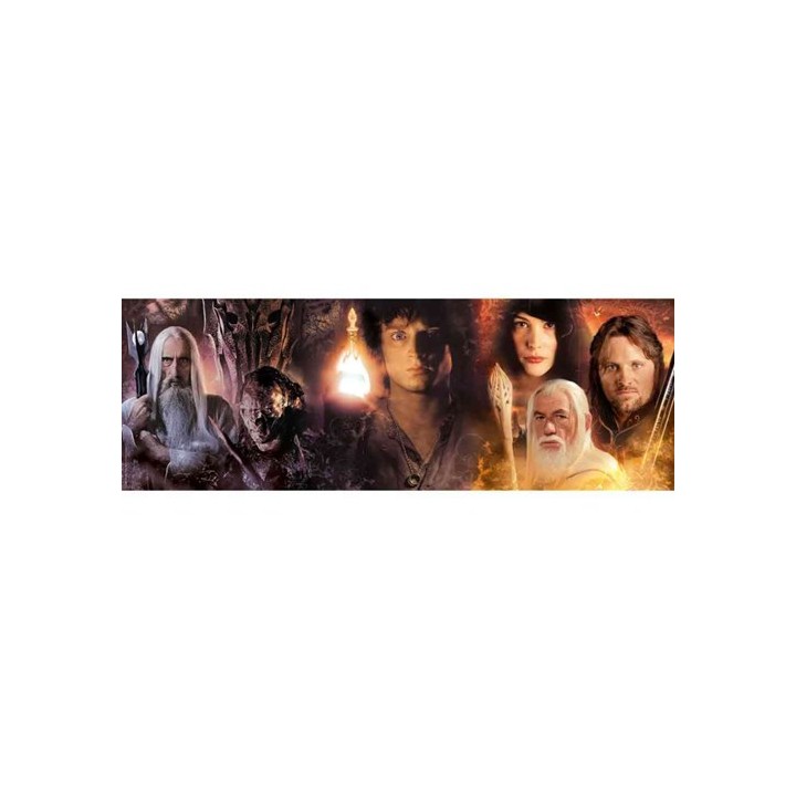 CLEMENTONI - 100462 -Lord Of The Rings Puzzle Collection - Friends And Foes - Panorama Jigsaw Puzzle 1000 Pezzi
