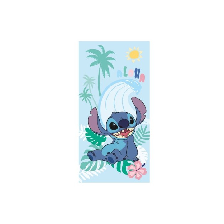 AYMAX - DISNEY - LILO & STITCH - Asciugamano / Telo mare "Stitch aloha" 100% Cotton - 70x140cm
