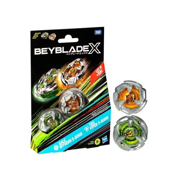 Hasbro BeyBlade X: Dual Pack - Gale Wyvern Tail Viper (G0282)