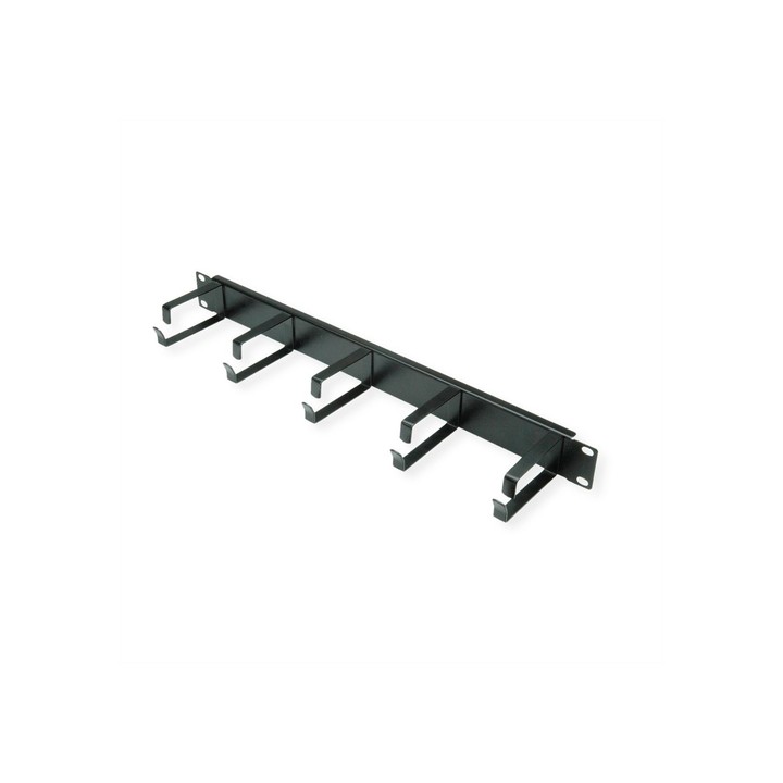 VALUE 19" 1UH GESTIONE CAVI, G - TYPE, 5 GANCI, NERO
