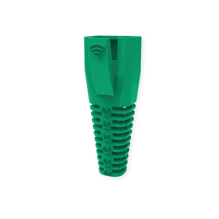 ROLINE CAPPUCCIO DI PROTEZIONE PER RJ45, TAGLIABILE, 10 PEZZI, VERDE