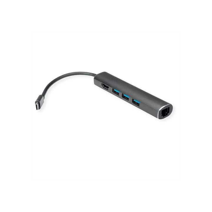 VALUE DOCKING USB - C, 1X 4K HDMI, 3X USB3.2 GEN1, 1X GIGABIT ETHERNET